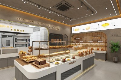 现代蛋糕面包店3D模型下载